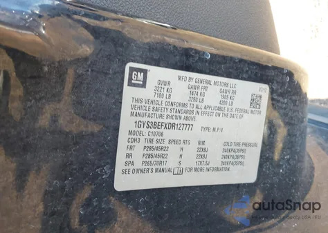 2013 Cadillac Escalade Luxury из США, поврежденный, VIN 1GYS3BEFXDR127777